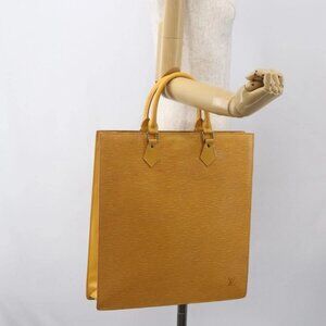 LOUIS VUITTON Epi Sac Plat Hand Bag Yellow M52079 LV Auth 155922